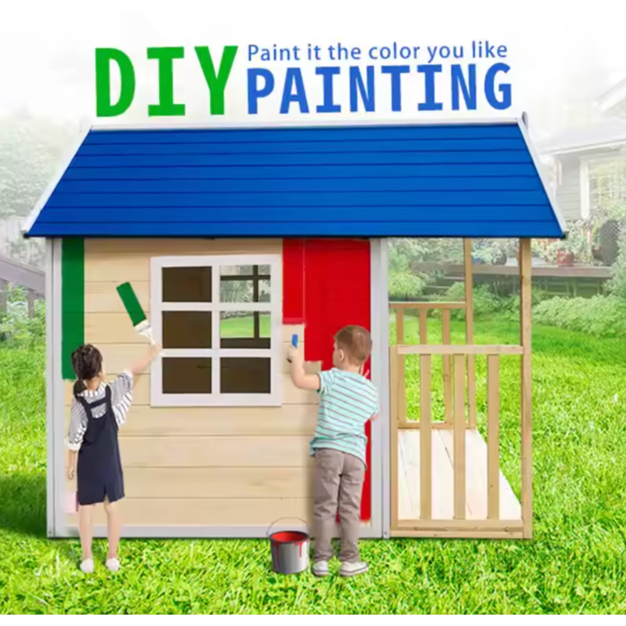 MiniMansion Deluxe Wooden Playhouse